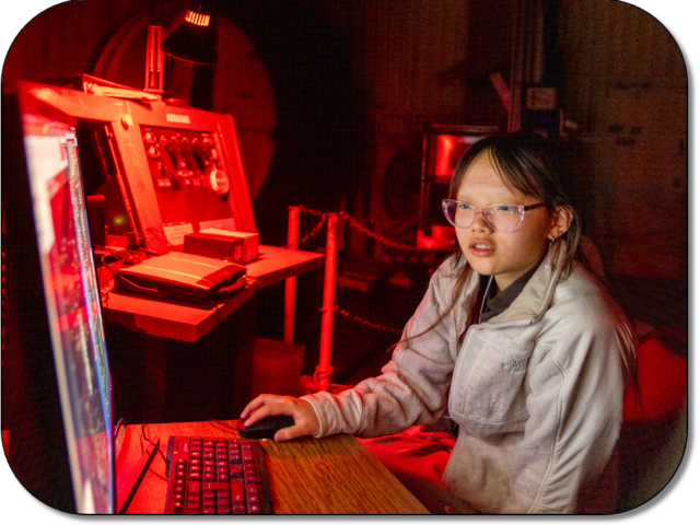 Camper operates the 61' inch Kuiper telescope.