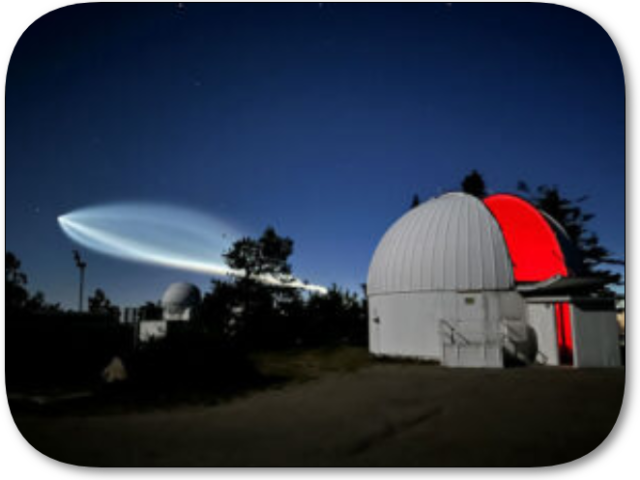 SpaceX launch viewed near the 32 inch Schulman telescope on Mt. Lemmon (June19, 2024)